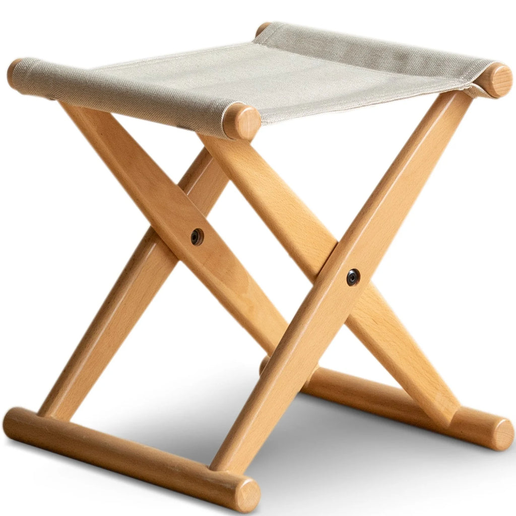 Klapphocker aus Buchenholz mit Canvas