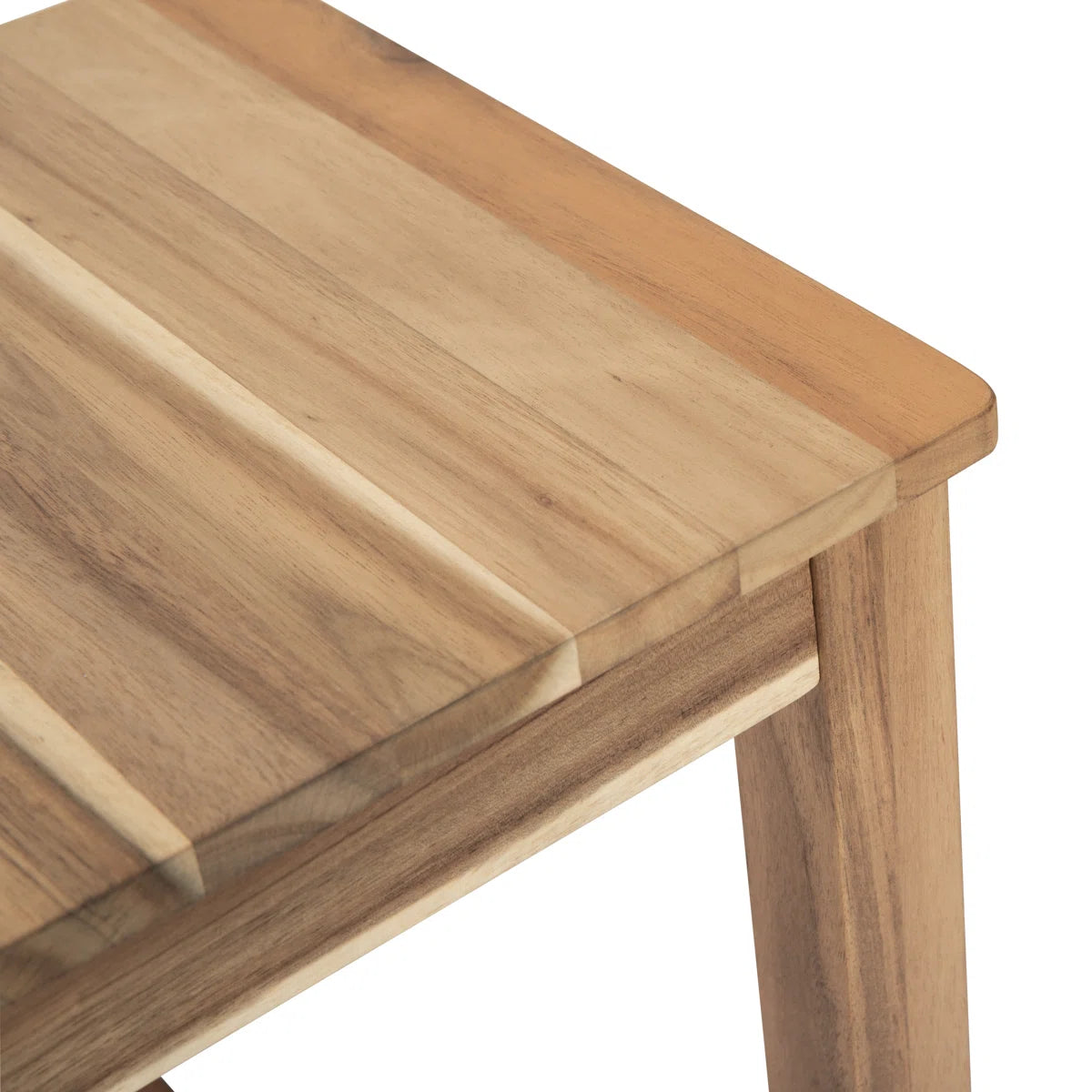 Quadratischer Akazienholz Hocker