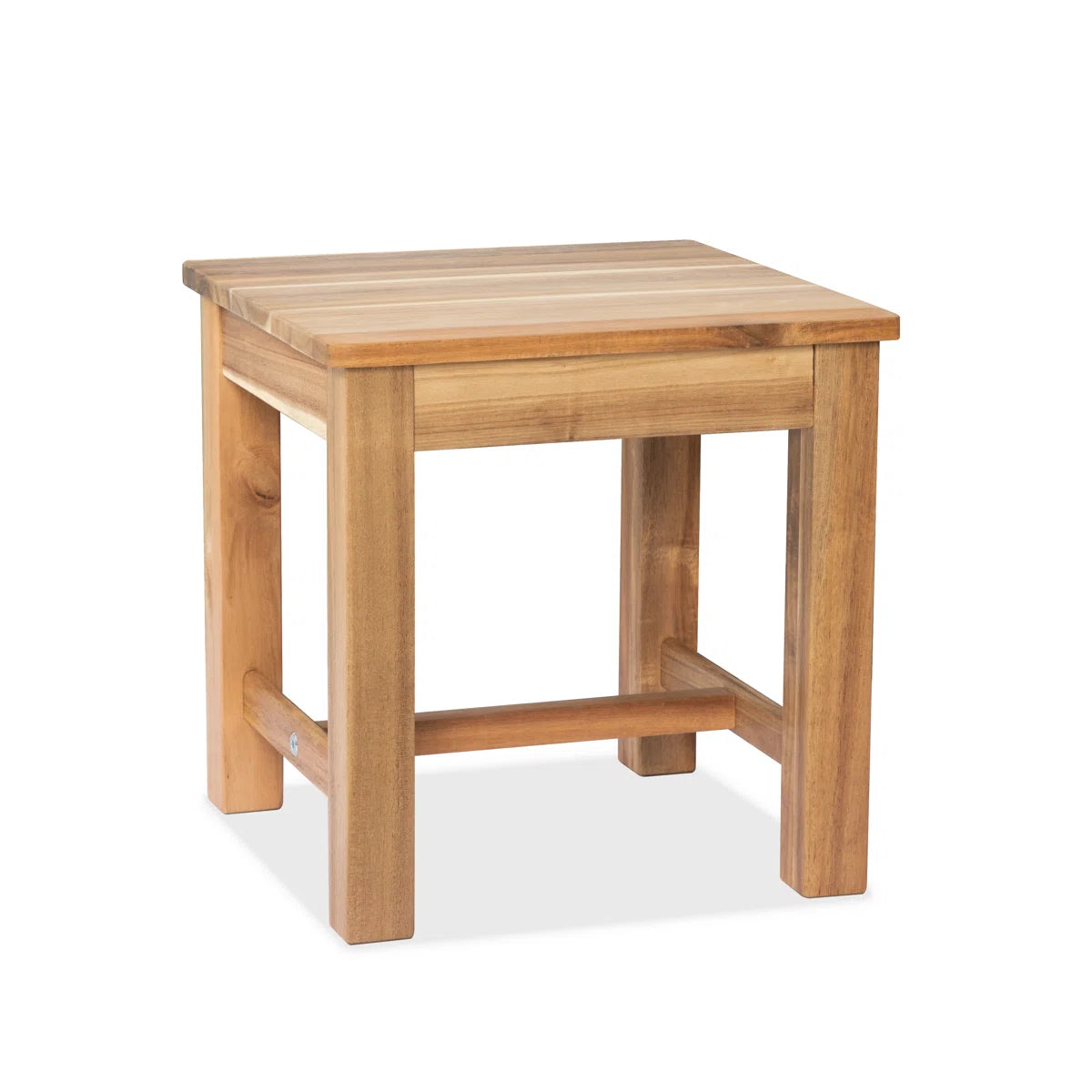 Quadratischer Akazienholz Hocker